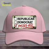 Pissed Off Novelty License Plate Hat Cotton / Pink