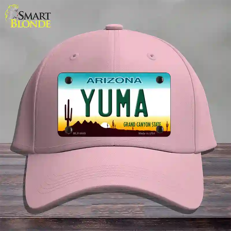 Yuma Arizona Novelty License Plate Hat Cotton / Pink