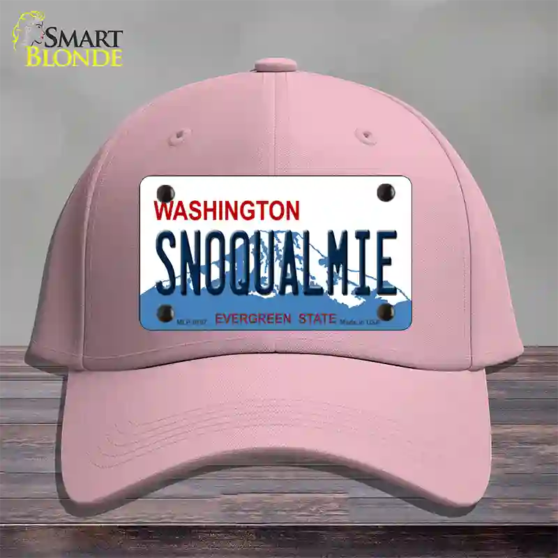 Snoqualmie Washington Novelty License Plate Hat Cotton / Pink