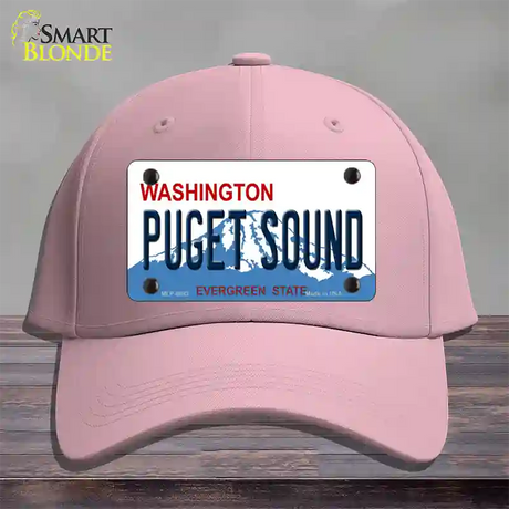 Puget Sound Washington Novelty License Plate Hat Cotton / Pink