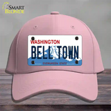 Bell Town Washington Novelty License Plate Hat Cotton / Pink