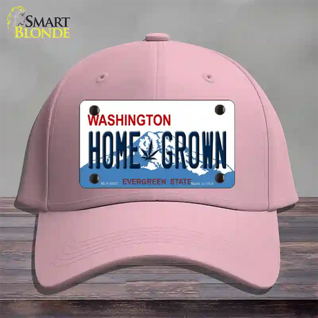 Home Grown Washington Novelty License Plate Hat Cotton / Pink