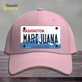 Marijuana Washington Novelty License Plate Hat Cotton / Pink