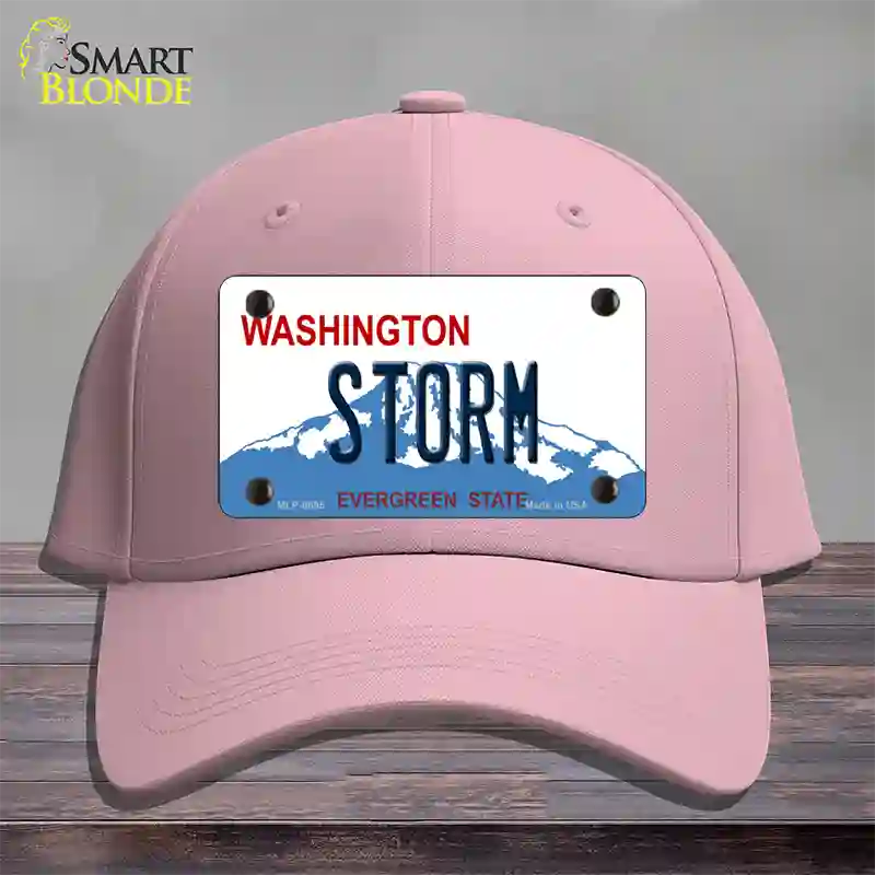 Storm Washington Novelty License Plate Hat Cotton / Pink