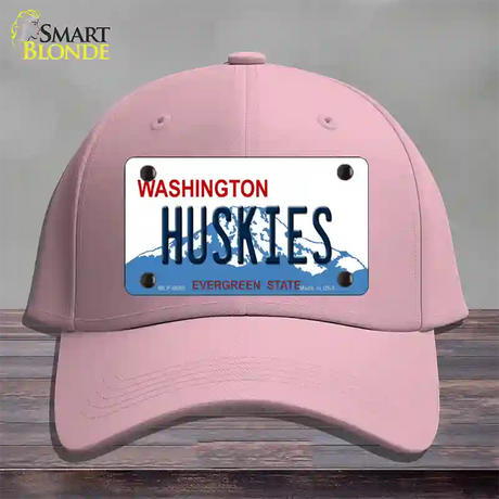 Huskies Washington Novelty License Plate Hat Cotton / Pink