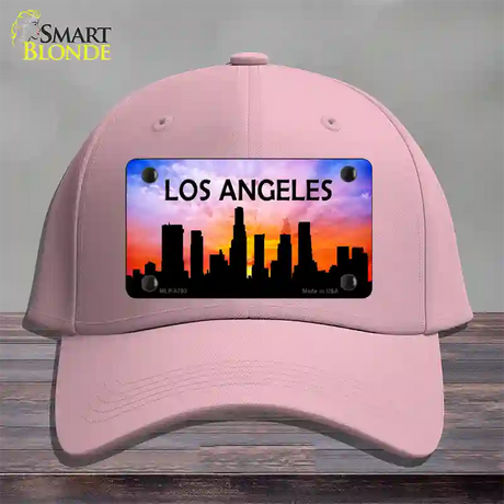 Los Angeles Silhouette Novelty License Plate Hat Cotton / Pink