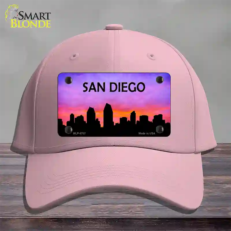 San Diego Silhouette Novelty License Plate Hat Cotton / Pink