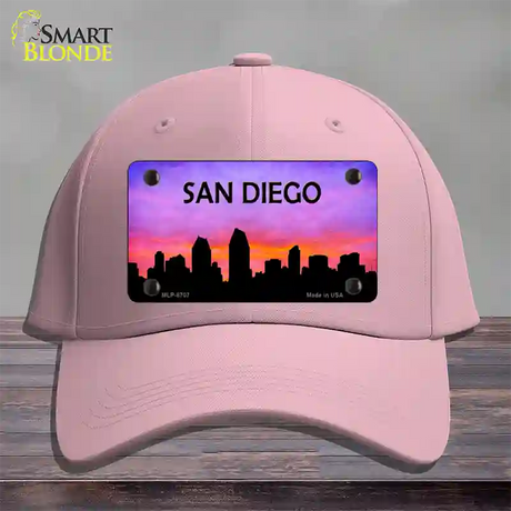 San Diego Silhouette Novelty License Plate Hat Cotton / Pink