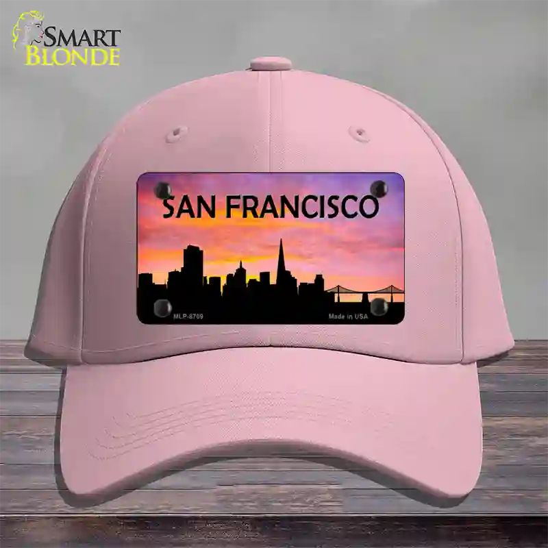 San Francisco Silhouette Novelty License Plate Hat Cotton / Pink