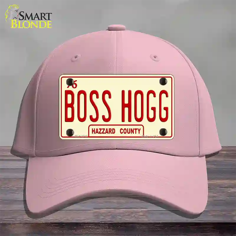 Boss Hogg Hazzard County Novelty License Plate Hat Cotton / Pink