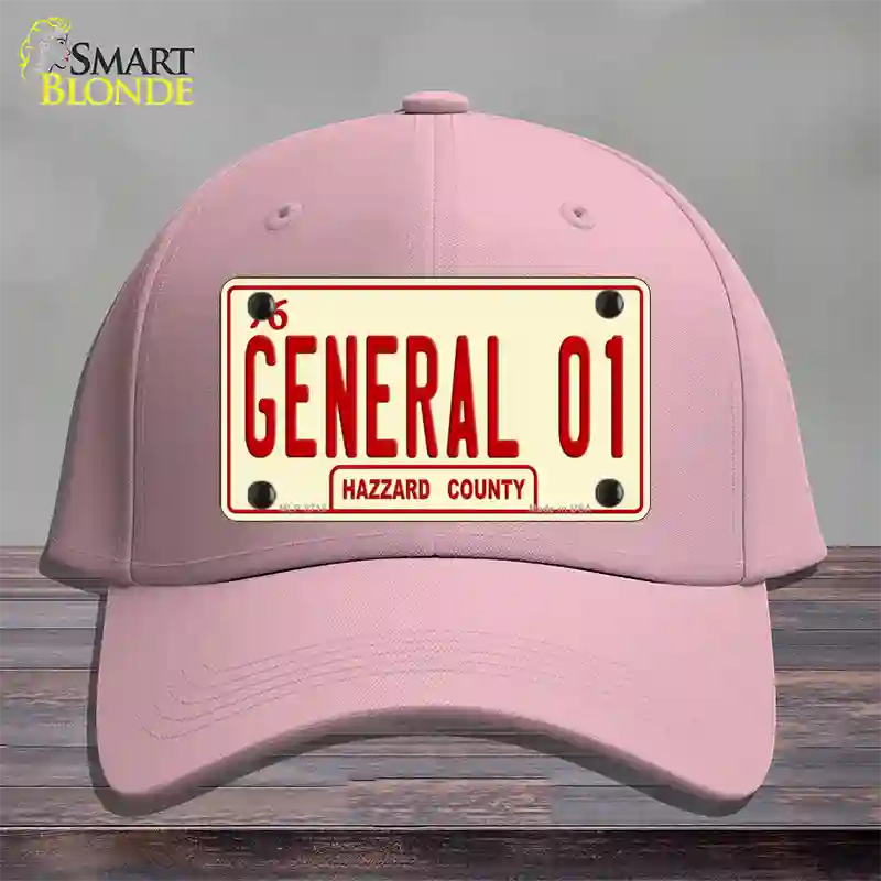 General 01 Novelty License Plate Hat Cotton / Pink