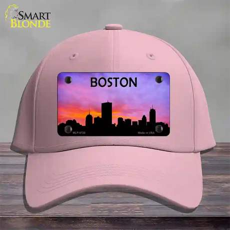 Boston Silhouette Novelty License Plate Hat Cotton / Pink