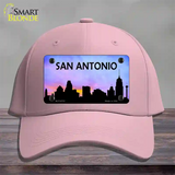 San Antonio Silhouette Novelty License Plate Hat Cotton / Pink