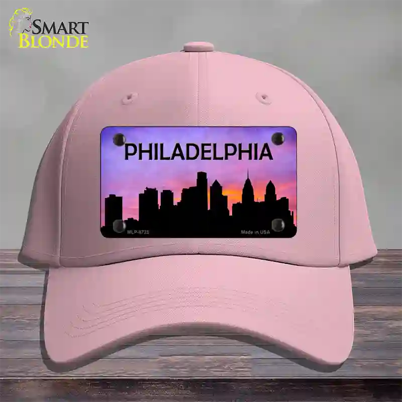 Philadelphia Silhouette Novelty License Plate Hat Cotton / Pink