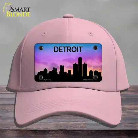 Detroit Silhouette Novelty License Plate Hat Cotton / Pink