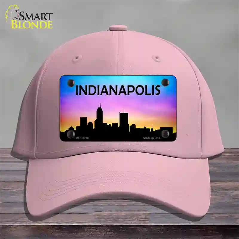 Indianapolis Silhouette Novelty License Plate Hat Cotton / Pink