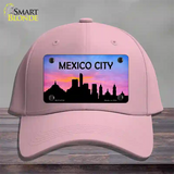 Mexico City Silhouette Novelty License Plate Hat Cotton / Pink