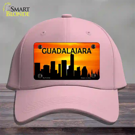 Guadalajara Silhouette Novelty License Plate Hat Cotton / Pink