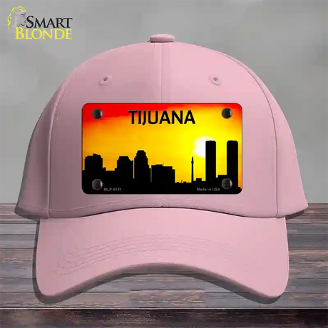 Tijuana Silhouette Novelty License Plate Hat Cotton / Pink