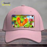 I Love Flip Flop Novelty License Plate Hat Cotton / Pink