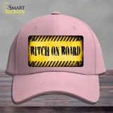 Bitch On Board Novelty License Plate Hat Cotton / Pink