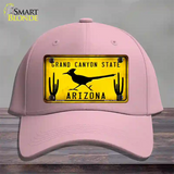 Roadrunner Yellow Arizona Grand Canyon State Novelty License Plate Hat Cotton / Pink