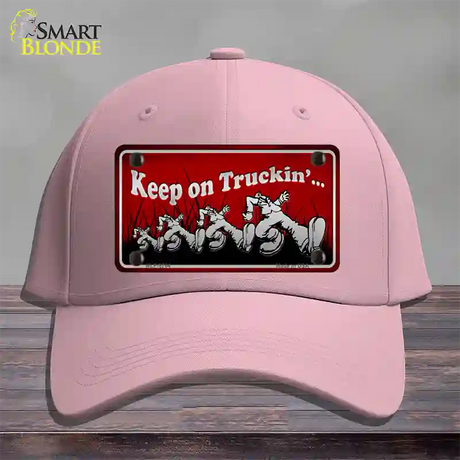 Keep On Trucking Novelty License Plate Hat Cotton / Pink