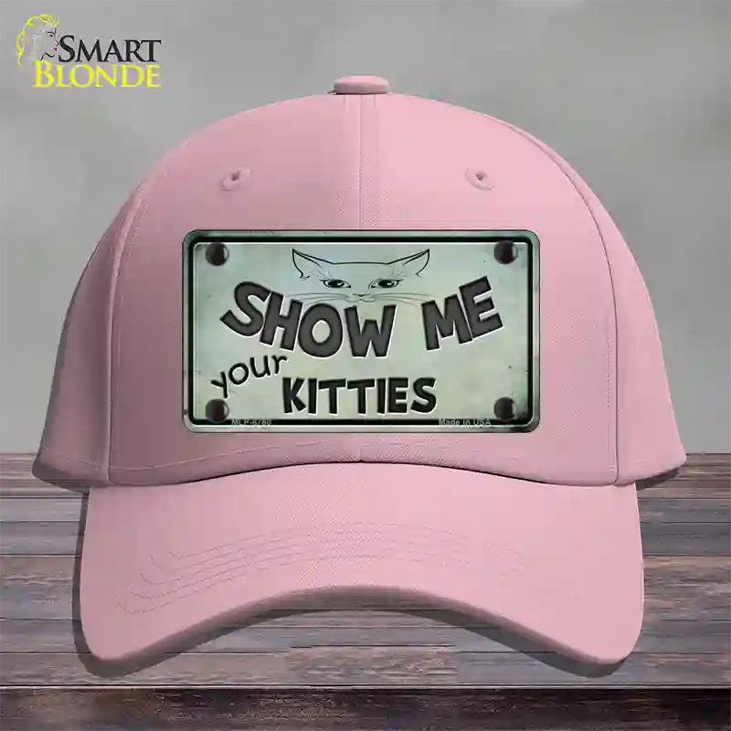 Show Me Your Kitties Novelty License Plate Hat Cotton / Pink