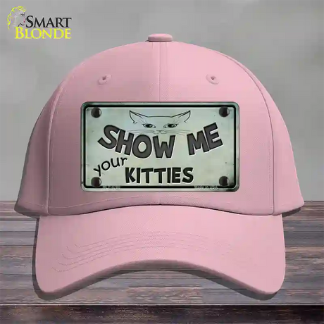 Show Me Your Kitties Novelty License Plate Hat Cotton / Pink