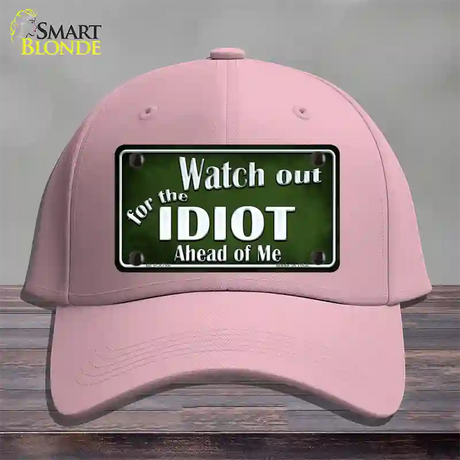 Watch Out Ahead Of Me Novelty License Plate Hat Cotton / Pink