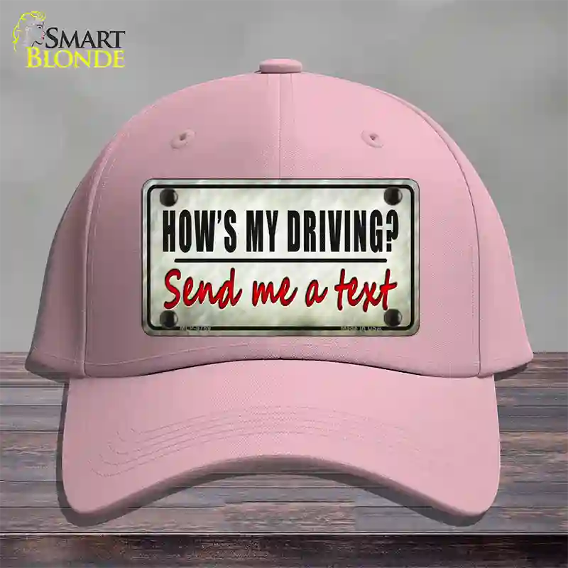 Send Me A Text Novelty License Plate Hat Cotton / Pink