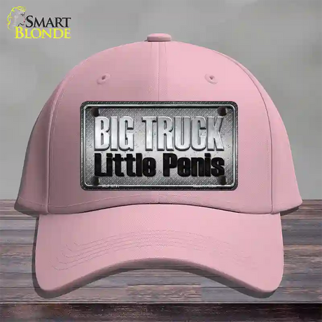 Big Truck Little Penis Novelty License Plate Hat Cotton / Pink