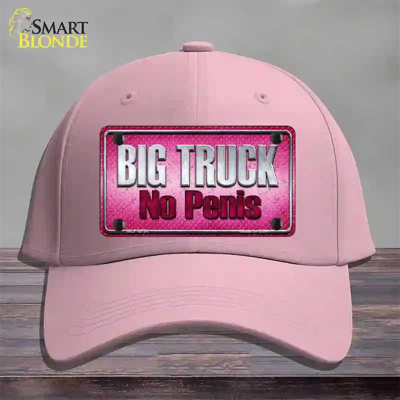 Big Truck No Penis Novelty License Plate Hat Cotton / Pink