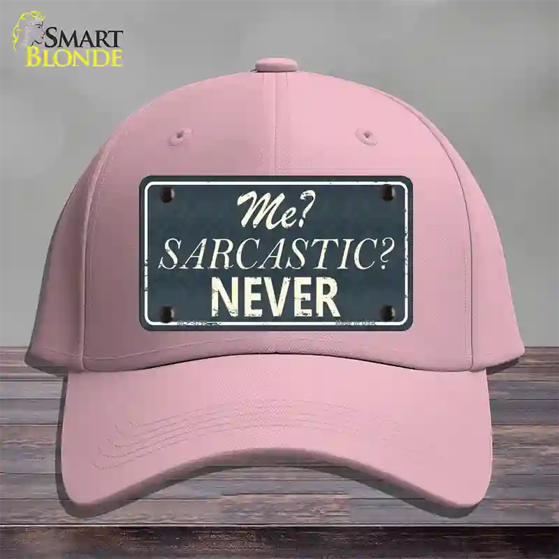 Me Sarcastic Never Novelty License Plate Hat Cotton / Pink