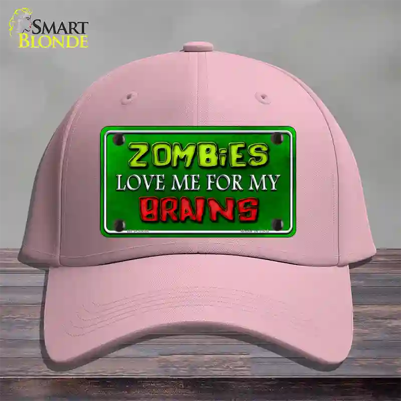 Zombies Love Me Novelty License Plate Hat Cotton / Pink