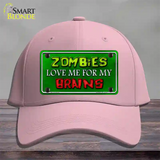 Zombies Love Me Novelty License Plate Hat Cotton / Pink