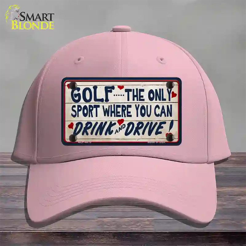 Drink And Drive Novelty License Plate Hat Cotton / Pink