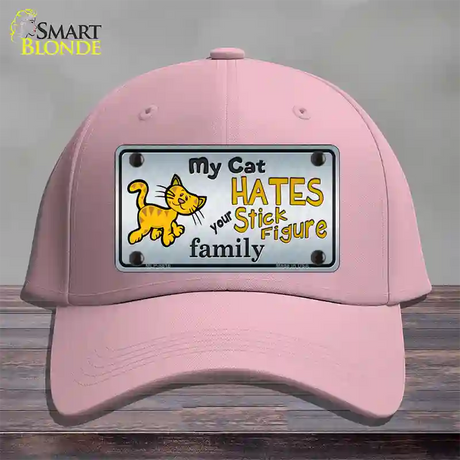 My Cat Hates Novelty License Plate Hat Cotton / Pink