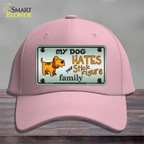 My Dog Hates Novelty License Plate Hat Cotton / Pink