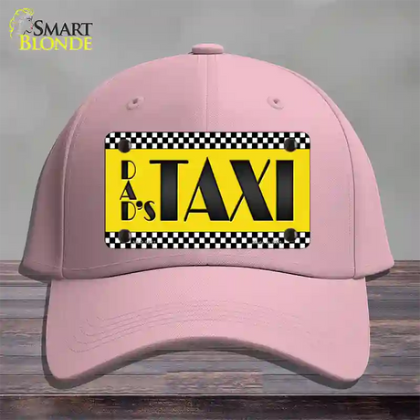 Dads Taxi Novelty License Plate Hat Cotton / Pink