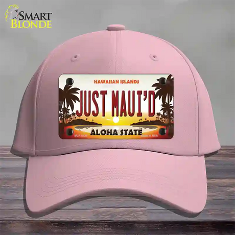 Just Mauid Sunset Novelty License Plate Hat Cotton / Pink