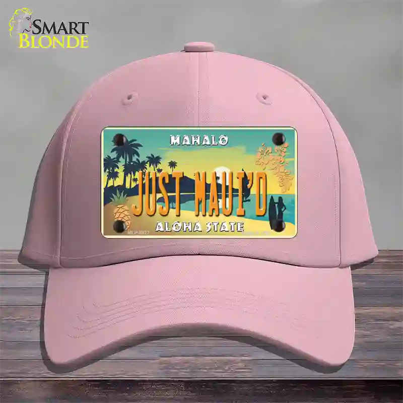 Just Mauid Vintage Novelty License Plate Hat Cotton / Pink