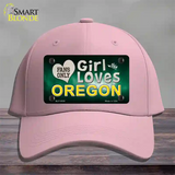 This Girl Loves Oregon Novelty License Plate Hat Cotton / Pink