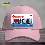 I Love La Conner Washington Novelty License Plate Hat Cotton / Pink