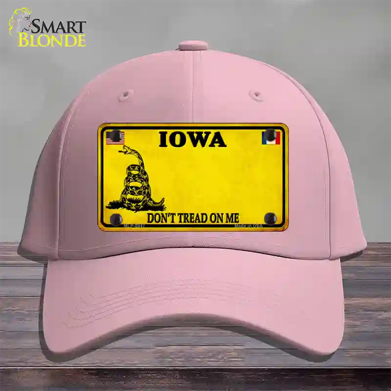 Iowa Dont Tread On Me Novelty License Plate Hat Cotton / Pink