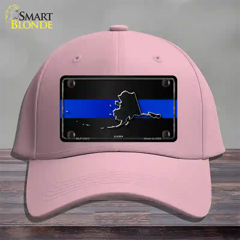 Alaska Thin Blue Line Novelty License Plate Hat Cotton / Pink