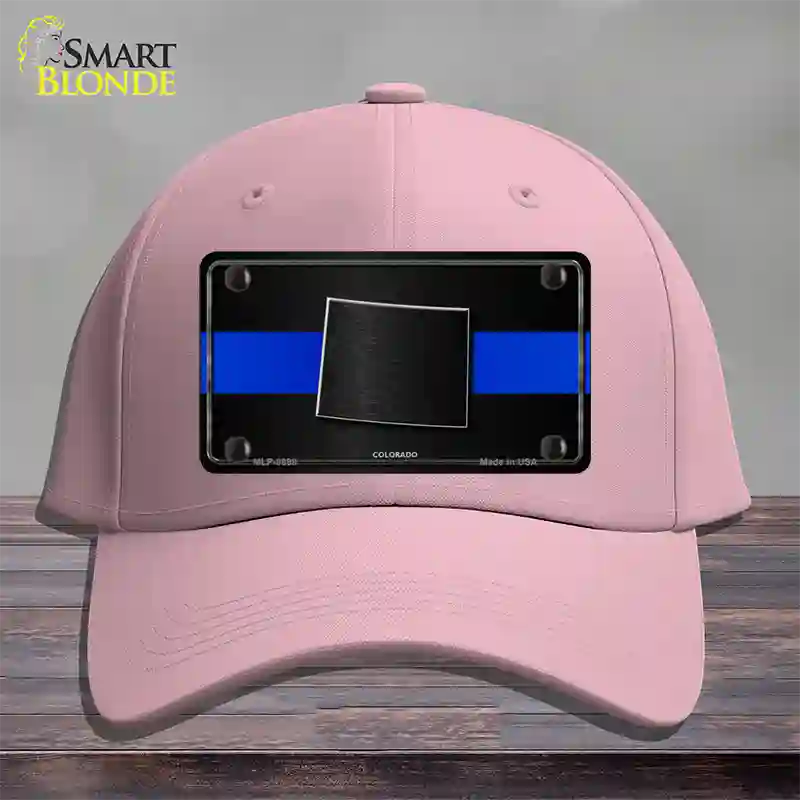 Colorado Thin Blue Line Novelty License Plate Hat Cotton / Pink