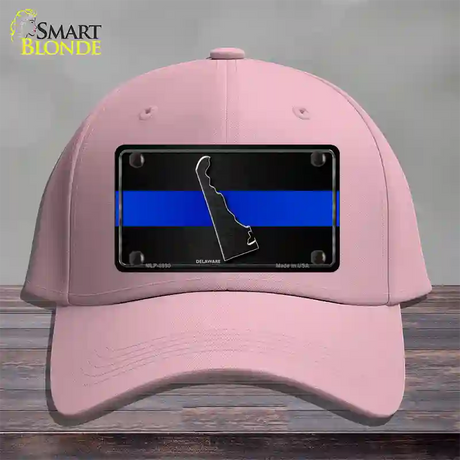 Delaware Thin Blue Line Novelty License Plate Hat Cotton / Pink