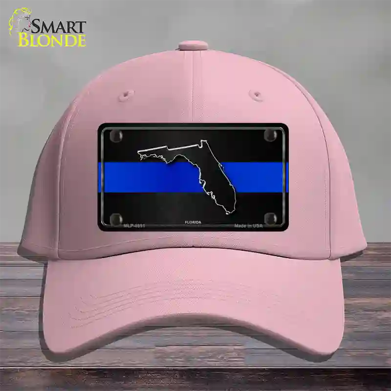 Florida Thin Blue Line Novelty License Plate Hat Cotton / Pink