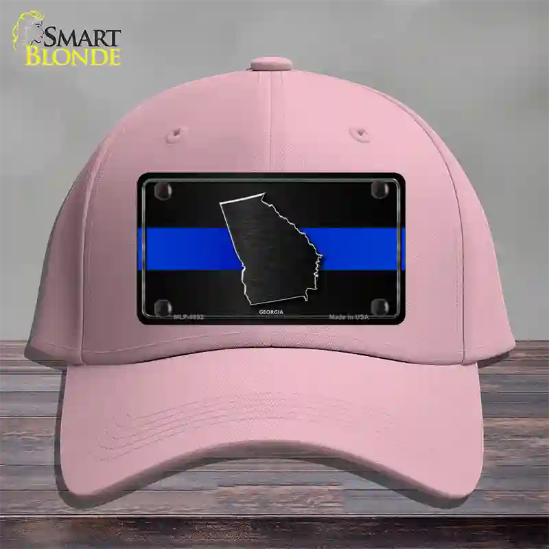 Georgia Thin Blue Line Novelty License Plate Hat Cotton / Pink